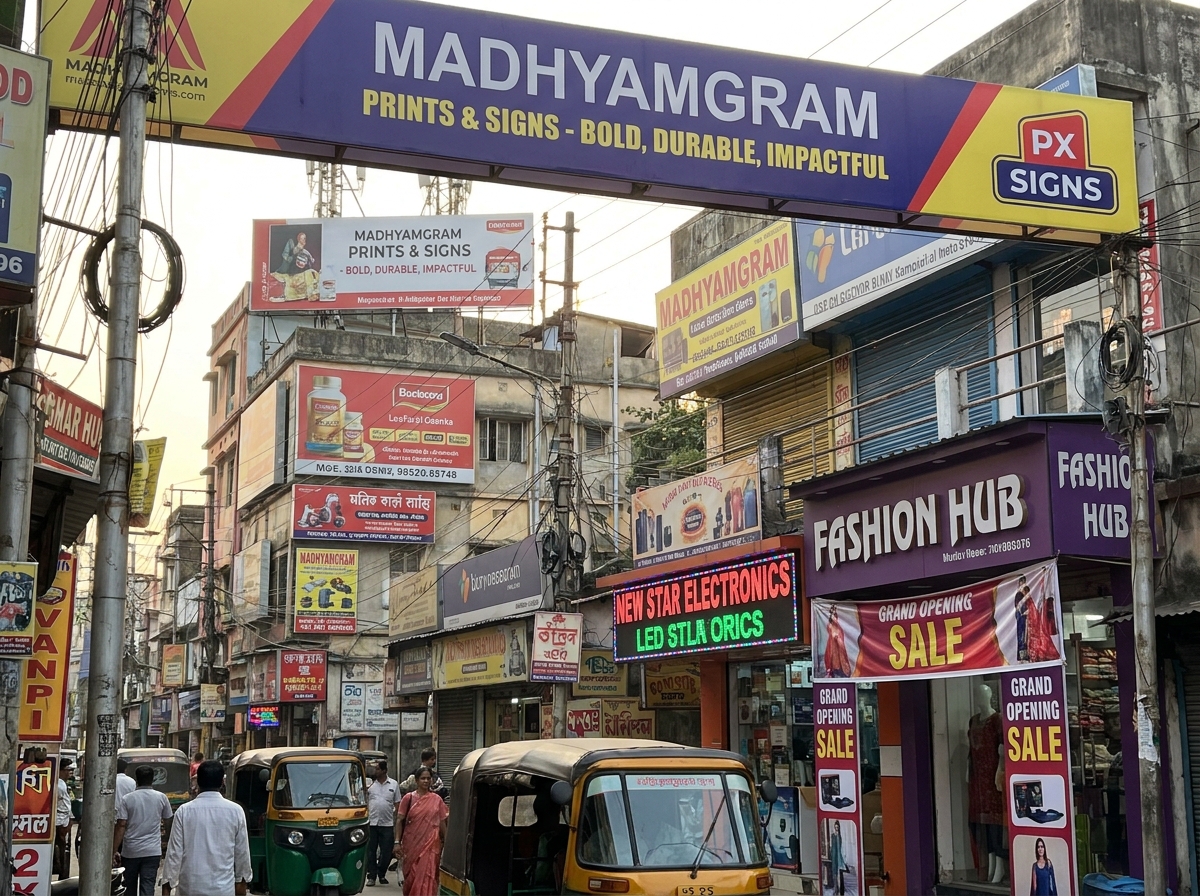 Professional printing services in Madhyamgram, Kolkata โ signage, banners, corporate branding and stationery by Printpeek